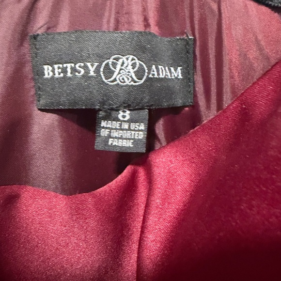 Adam Strapless Wine Red Dress - Picture 3 of 4